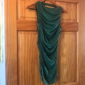 Susana Monaco Ruched Green Tunic Tank